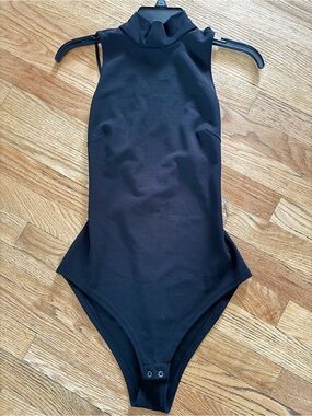 Windsor Black Mock Neck Bodysuit